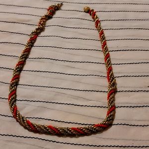 Vintage Gold and orange Necklace